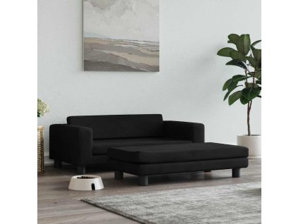 vida Pelíšek pro psa s prodlužovacím dílem černý 100x50x30 cm samet