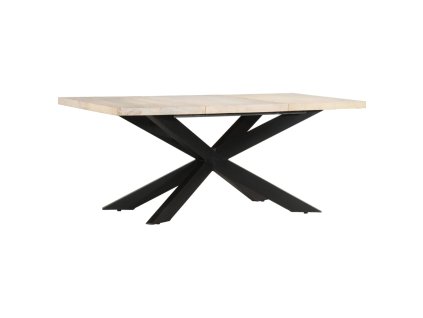 Jídelní stůl 180 x 90 x 76 cm masivní bělené mangovníkové dřevo