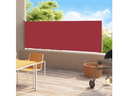 Zatahovací boční markýza 220 x 500 cm červená
