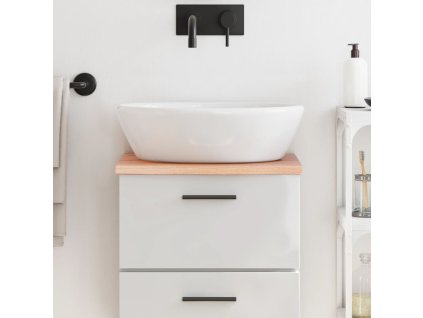 Koupelnová deska světle hnědá 40 x 40 x 2 cm ošetřený masiv