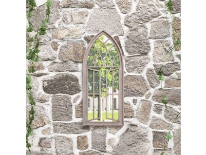 Zahradní zrcadlo pískové 70 x 30 cm železo pro použití venku