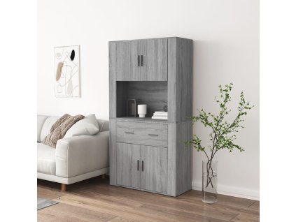 Skříň highboard šedá sonoma kompozitní dřevo