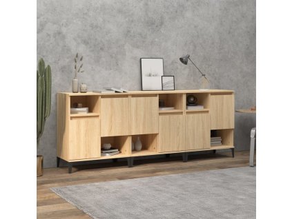 Příborníky 3 ks dub sonoma 60 x 35 x 70 cm kompozitní dřevo