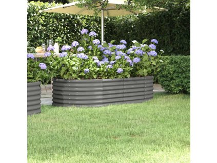 Vyvýšený záhon pozinkovaná ocel 152x80x36 cm šedý