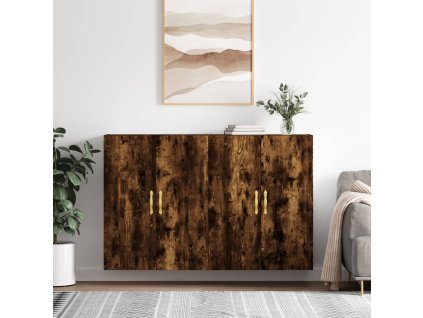 Nástěnné skříňky 2 ks kouřový dub 69,5 x 34 x 90 cm