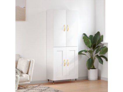 Skříň highboard bílá 69,5 x 34 x 180 cm kompozitní dřevo