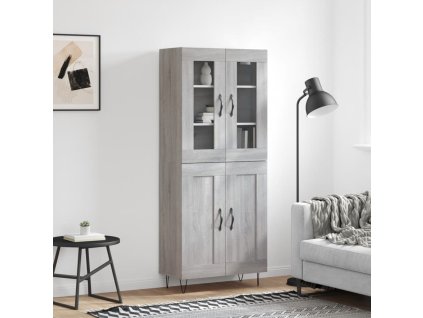 Skříň highboard šedá sonoma 69,5 x 34 x 180 cm kompozitní dřevo