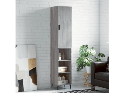 Skříň highboard šedá sonoma 34,5 x 34 x 180 cm kompozitní dřevo