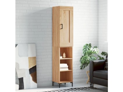Skříň highboard dub sonoma 34,5 x 34 x 180 cm kompozitní dřevo