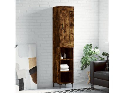 Skříň highboard kouřový dub 34,5 x 34 x 180 cm kompozitní dřevo