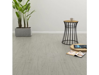 Samolepící podlahová prkna 4,46 m² 3 mm PVC dub bělená