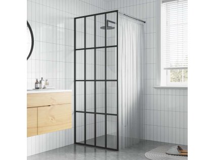 Zástěna do průchozí sprchy čiré tvrzené sklo 90 x 195 cm