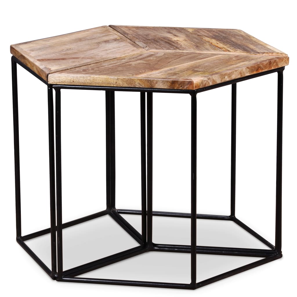 PETROMILA Konferenční stolek masivní mangovníkové dřevo 56 x 48 x 40 cm