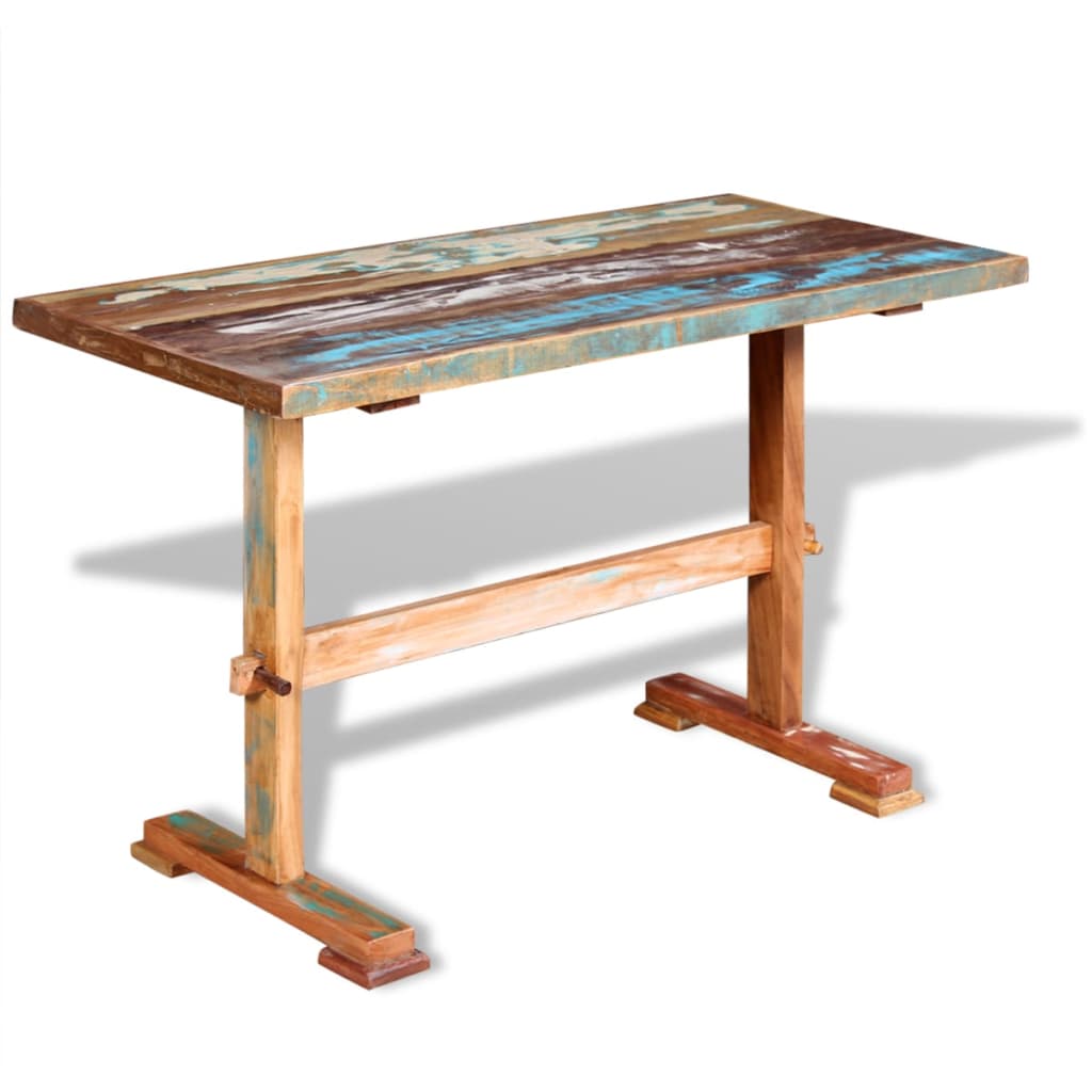 PETROMILA Jídelní stůl s trnoží masivní recyklované dřevo 120x58x78 cm