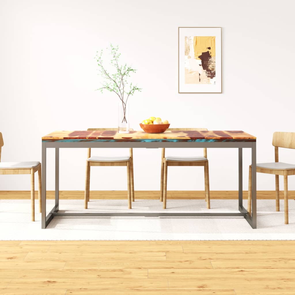 PETROMILA Jídelní stůl masivní sheeshamové dřevo a ocel 180 cm