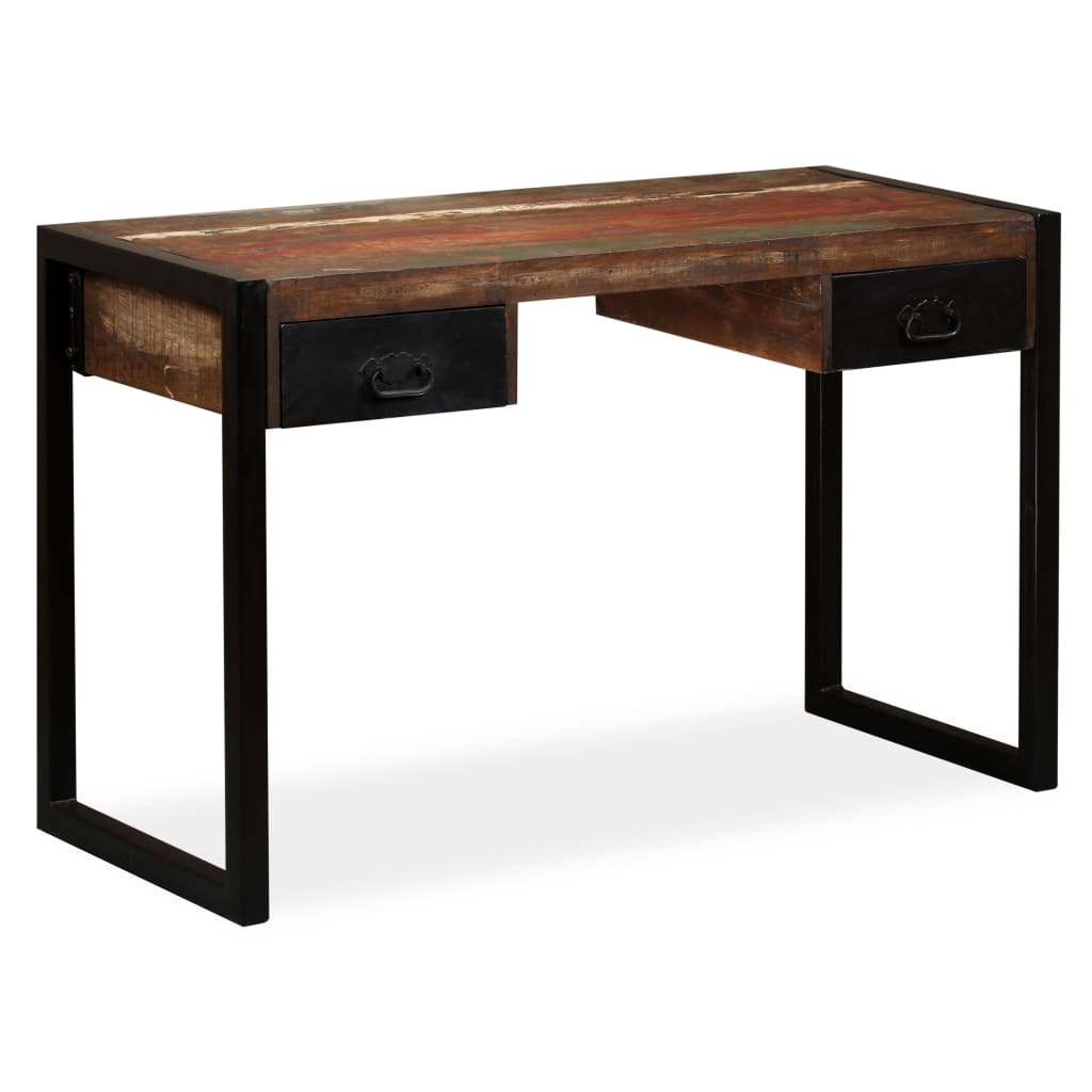 PETROMILA Psací stůl s 2 zásuvkami masivní recyklované dřevo 120x50x76 cm