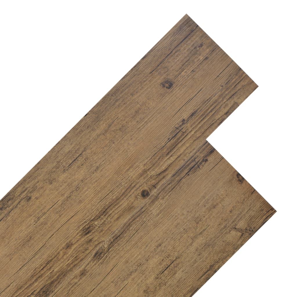 PETROMILA Nesamolepicí PVC podlahová prkna 5,26 m² 2 mm ořechově hnědá