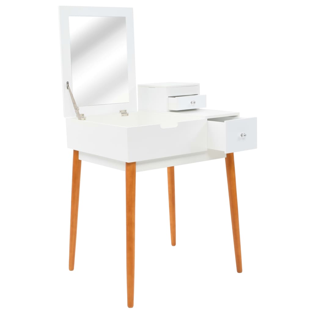 PETROMILA Toaletní stolek se zrcadlem MDF 60 x 50 x 86 cm