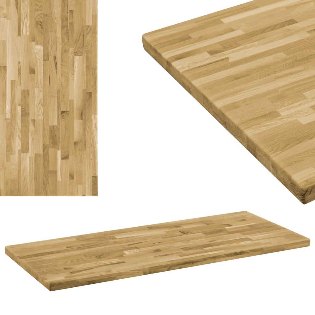 PETROMILA Stolní deska masivní dubové dřevo obdélníková 44 mm 100 x 60 cm