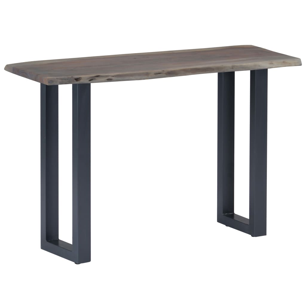 PETROMILA Konzolový stolek šedý 115 x 35 x 76 cm akáciové dřevo a železo