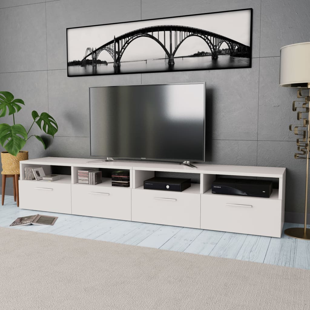 PETROMILA TV skříňky 2 ks kompozitní dřevo 95 x 35 x 36 cm bílé