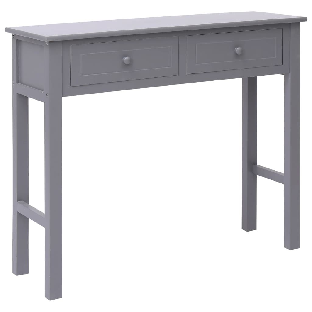PETROMILA Konzolový stolek šedý 90 x 30 x 77 cm dřevo