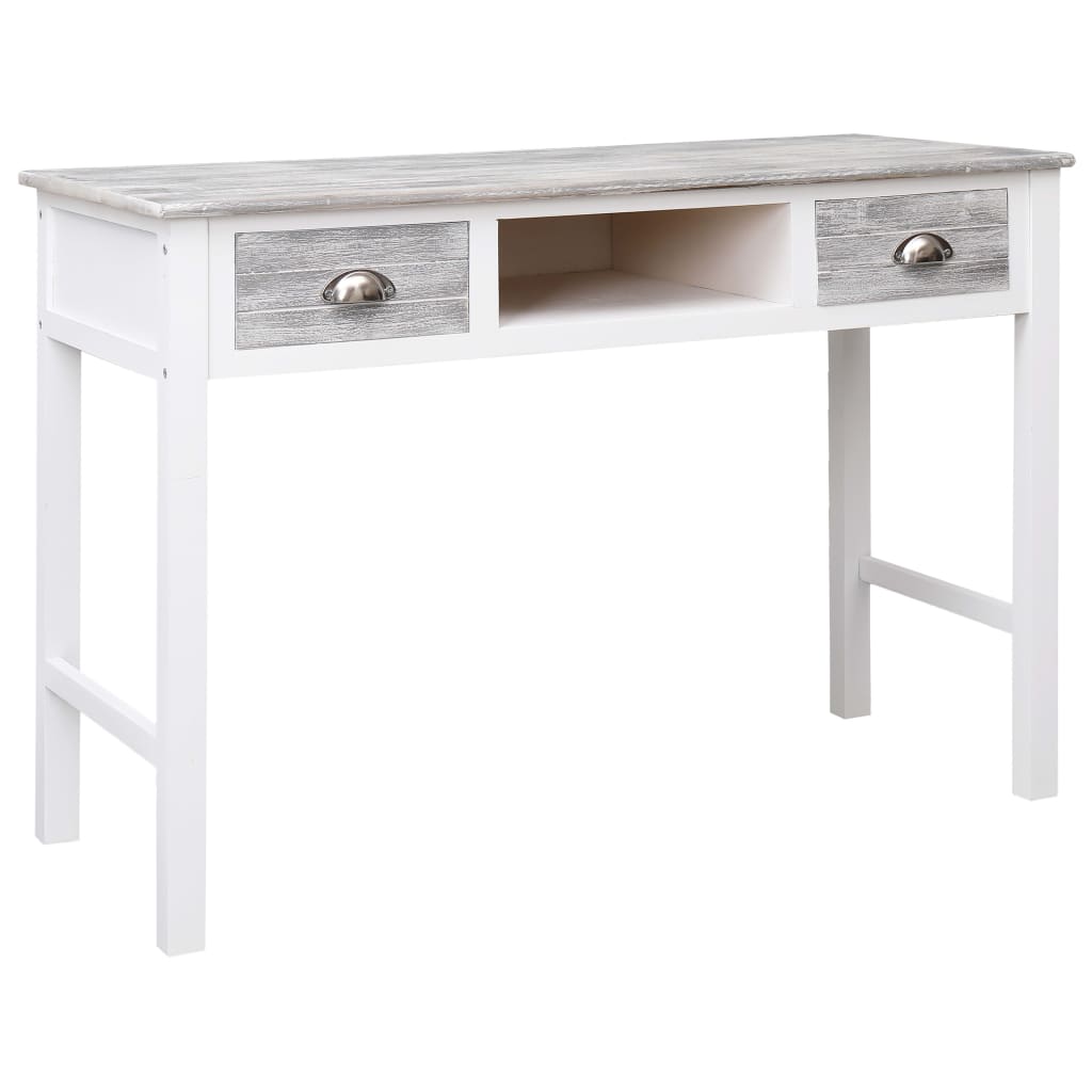 PETROMILA Psací stůl šedý 110 x 45 x 76 cm dřevo