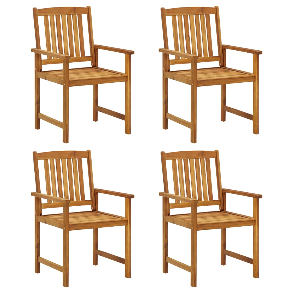 PETROMILA Režisérské židle 4 ks masivní akáciové dřevo