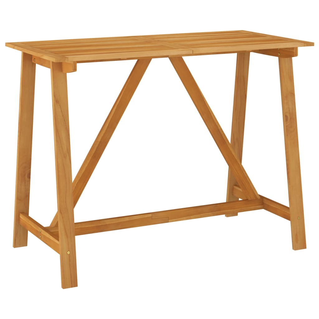 PETROMILA Zahradní barový stůl 140 x 70 x 104 cm masivní akáciové dřevo