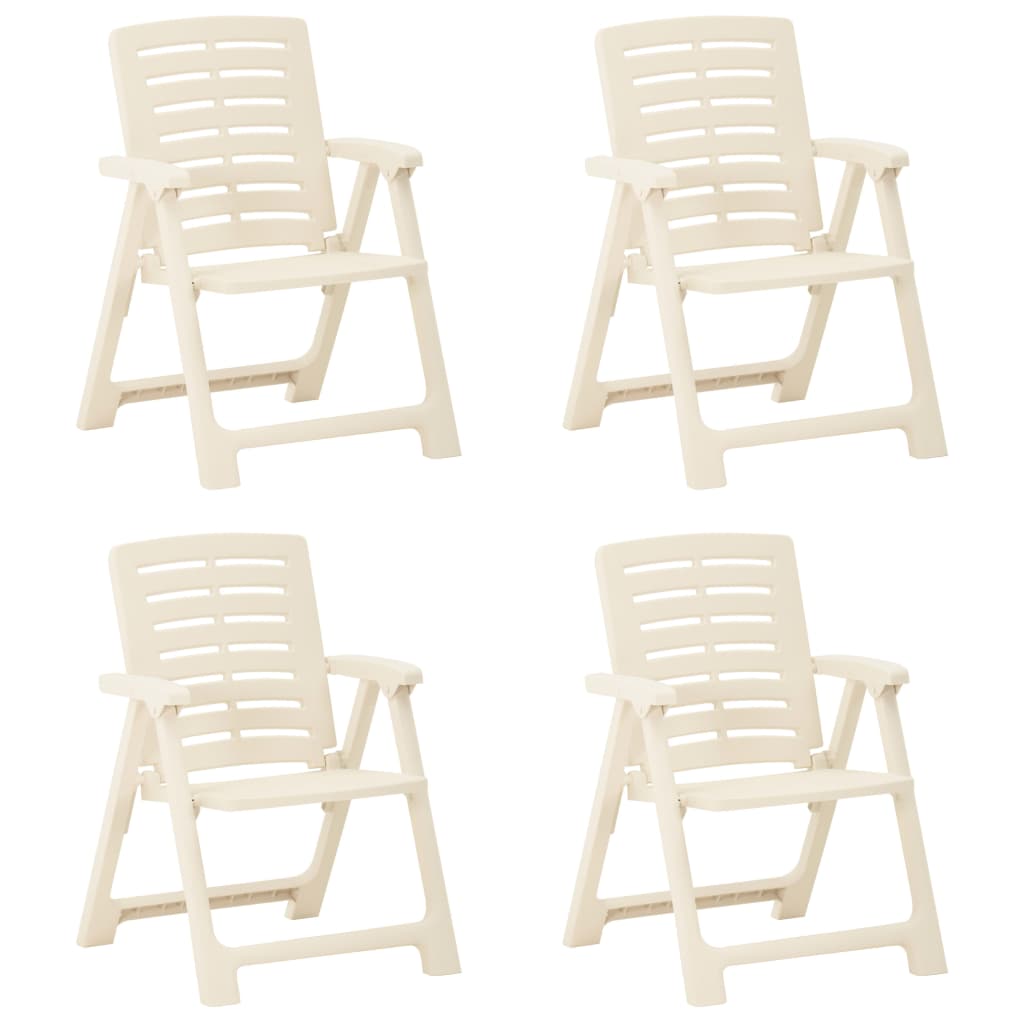 PETROMILA Zahradní židle 4 ks plastové bílé