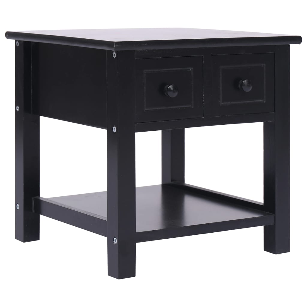PETROMILA Odkládací stolek černý 40 x 40 x 40 cm dřevo pavlovnie