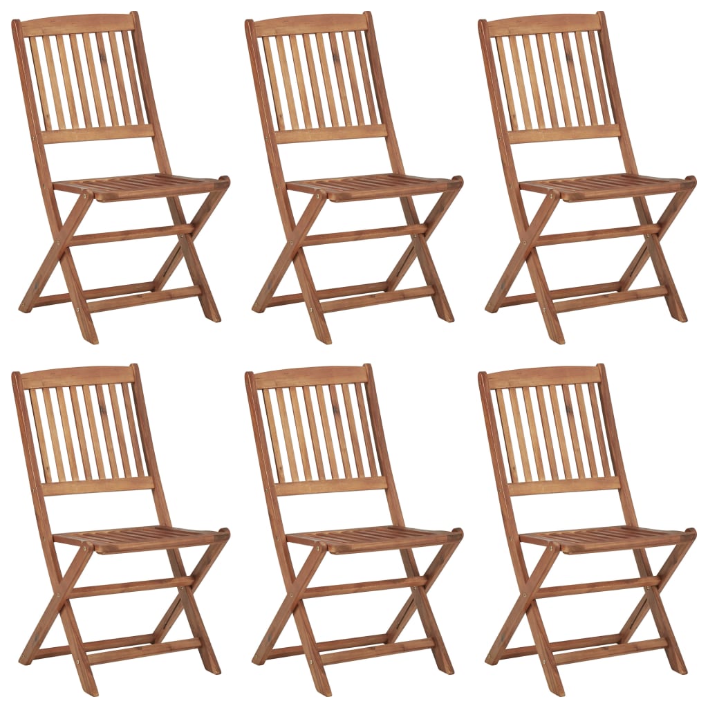 PETROMILA Skládací venkovní židle 6 ks masivní akáciové dřevo