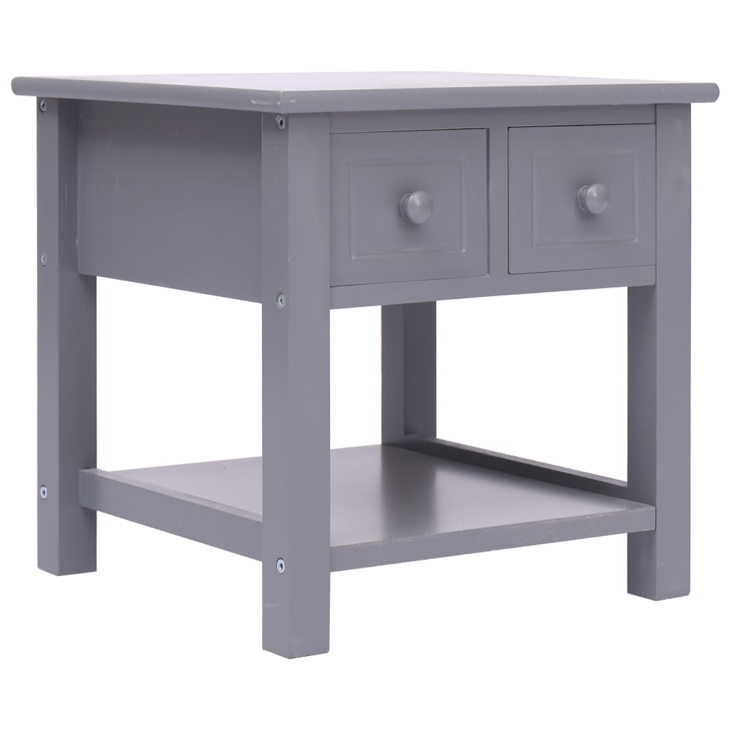 PETROMILA Odkládací stolek šedý 40 x 40 x 40 cm dřevo pavlovnie