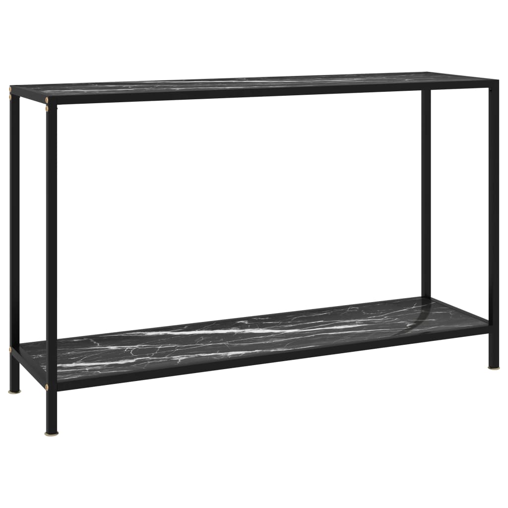 PETROMILA Konzolový stolek černý 120 x 35 x 75 cm tvrzené sklo
