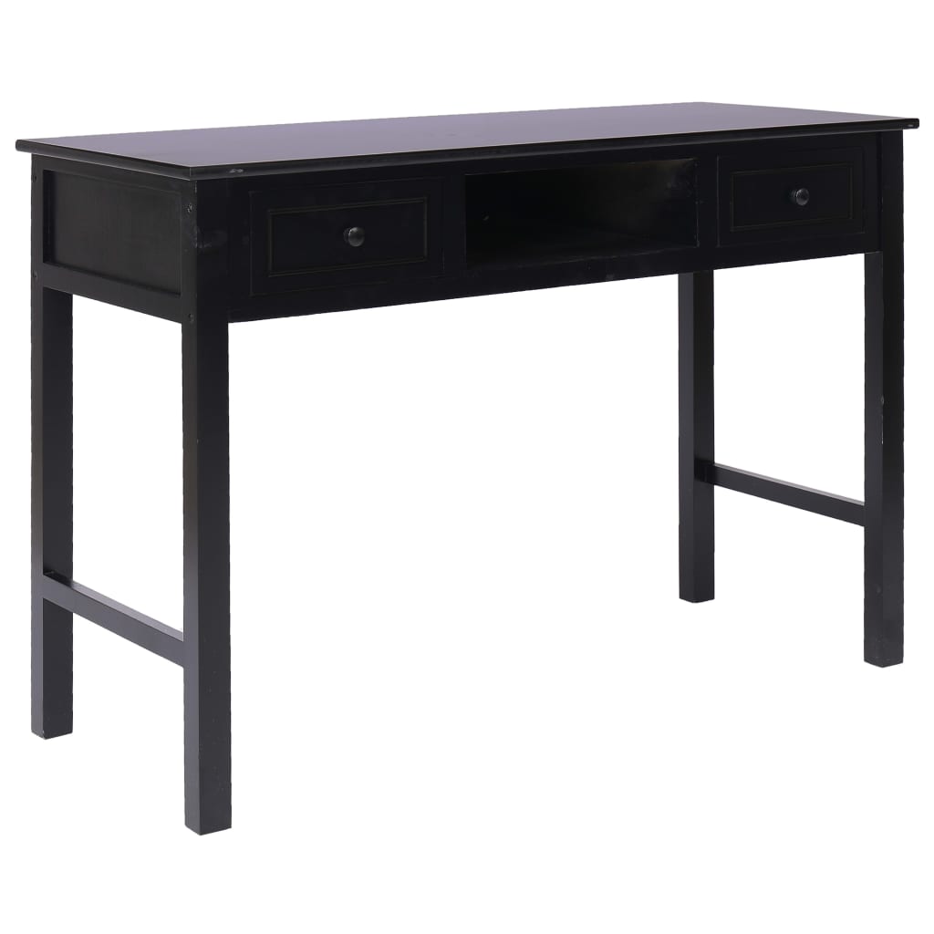 PETROMILA Psací stůl černý 110 x 45 x 76 cm dřevo