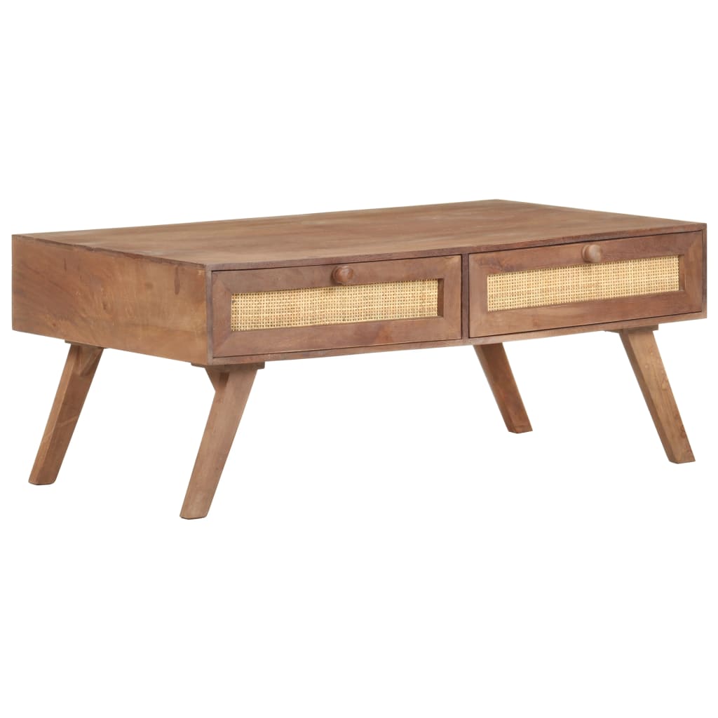 PETROMILA Konferenční stolek 100 x 60 x 40 cm masivní mangovníkové dřevo