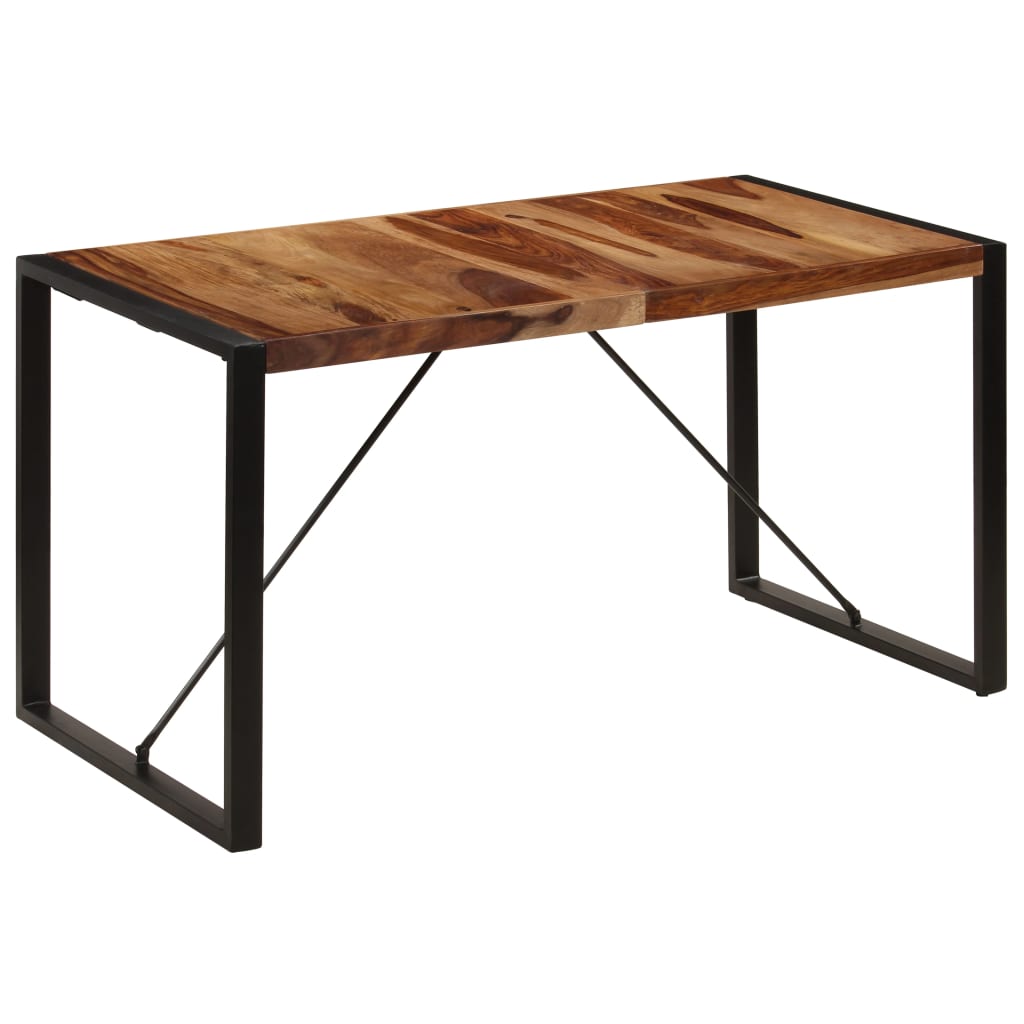PETROMILA Jídelní stůl 140 x 70 x 75 cm masivní sheeshamové dřevo