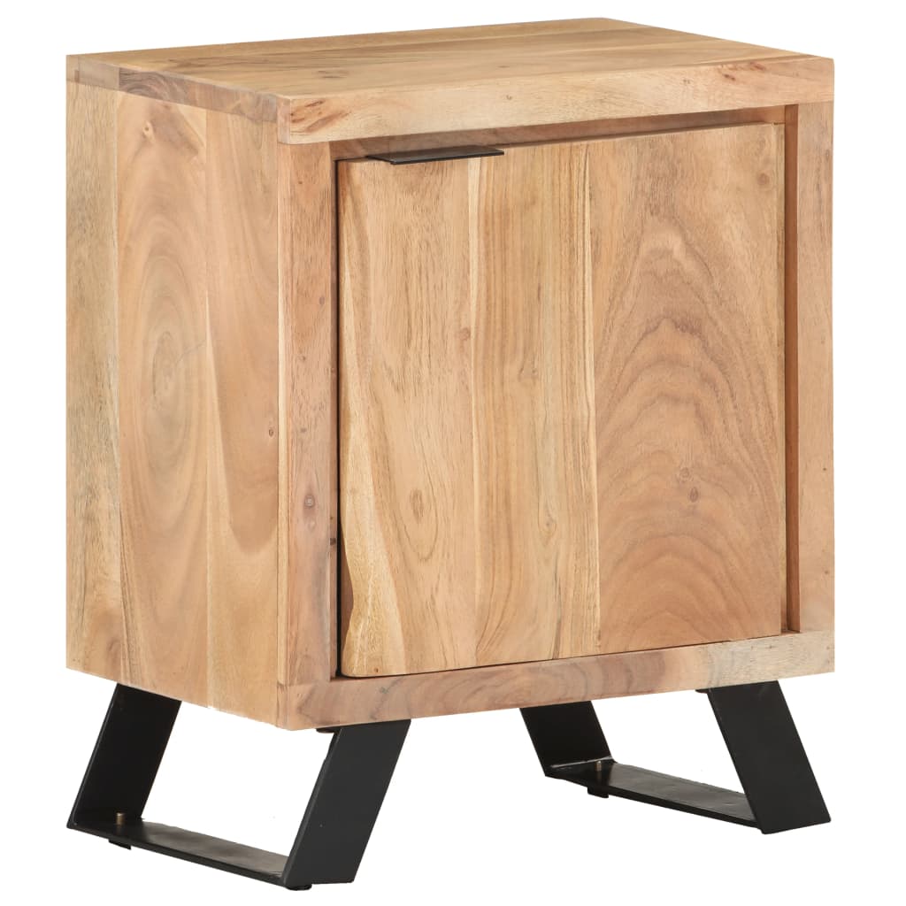 PETROMILA Noční stolek 40 x 30 x 50 cm masivní akáciové dřevo živé hrany