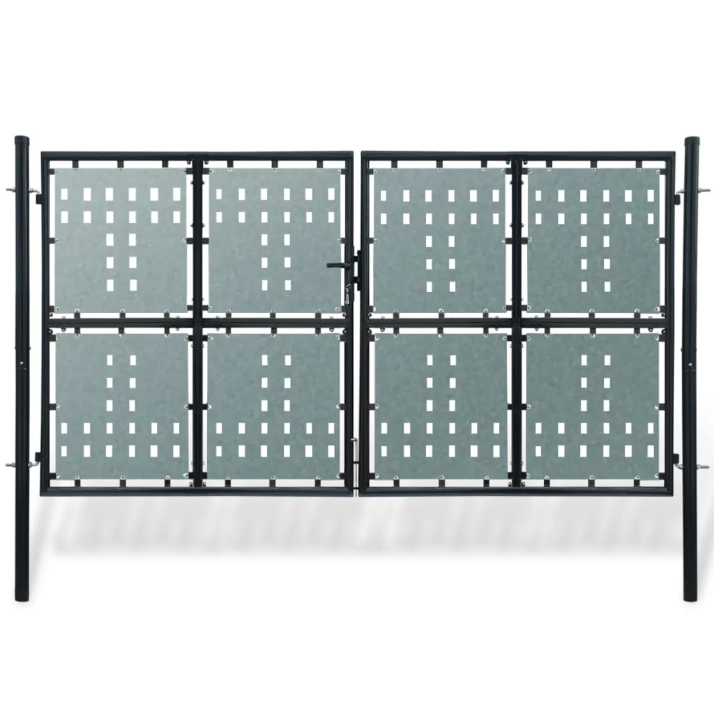 PETROMILA Černá jednokřídlá plotová brána 300 x 250 cm