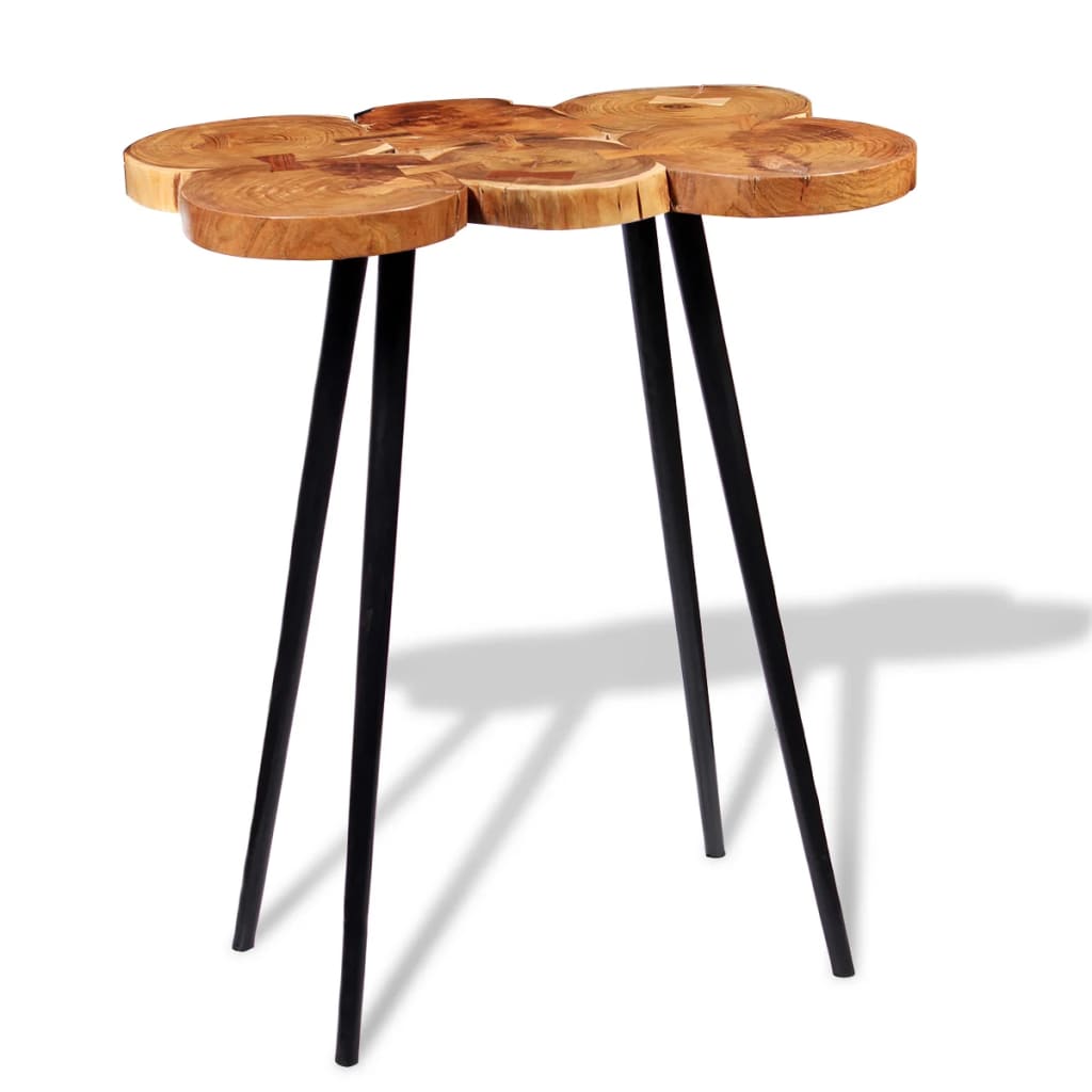 PETROMILA Barový stůl ze špalku masivního akáciového dřeva 90x60x110cm
