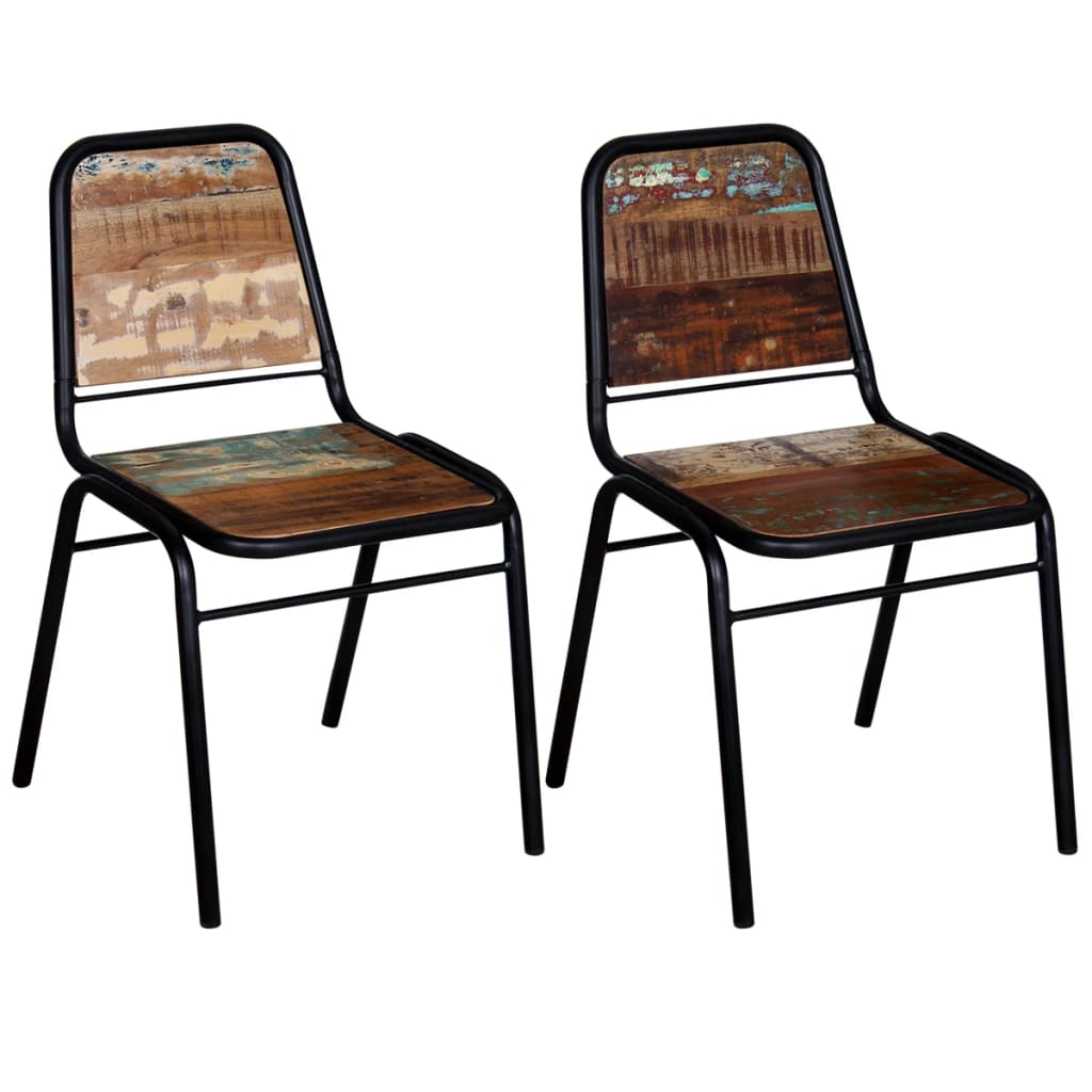 PETROMILA Jídelní židle 2 ks masivní recyklované dřevo