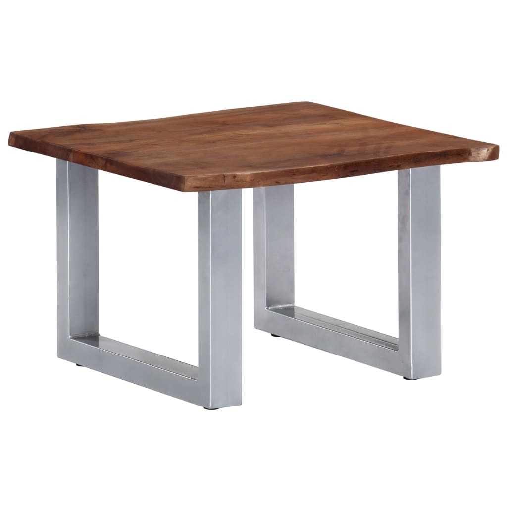 PETROMILA Konferenční stolek s živou hranou 60x60x40 cm akáciové dřevo