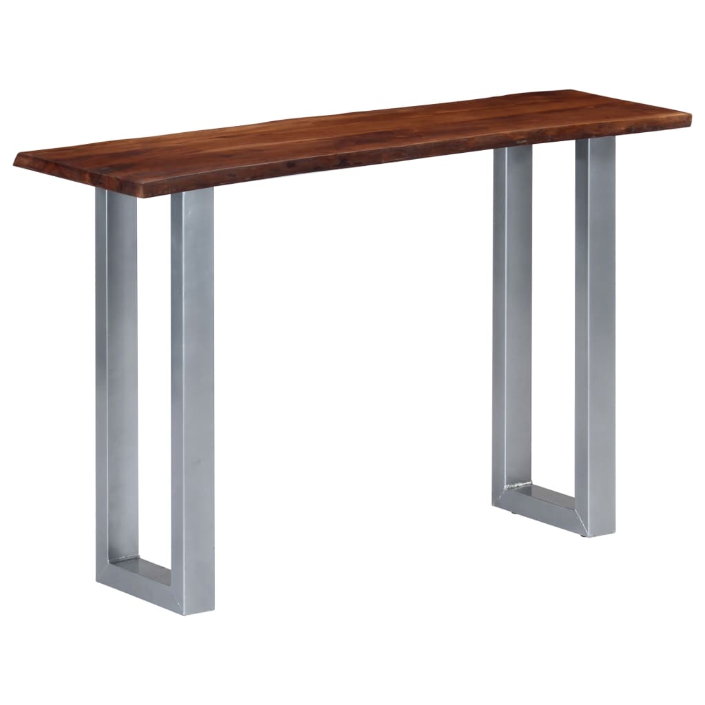 PETROMILA Konzolový stolek 115 x 35 x 76 cm akáciové dřevo a železo