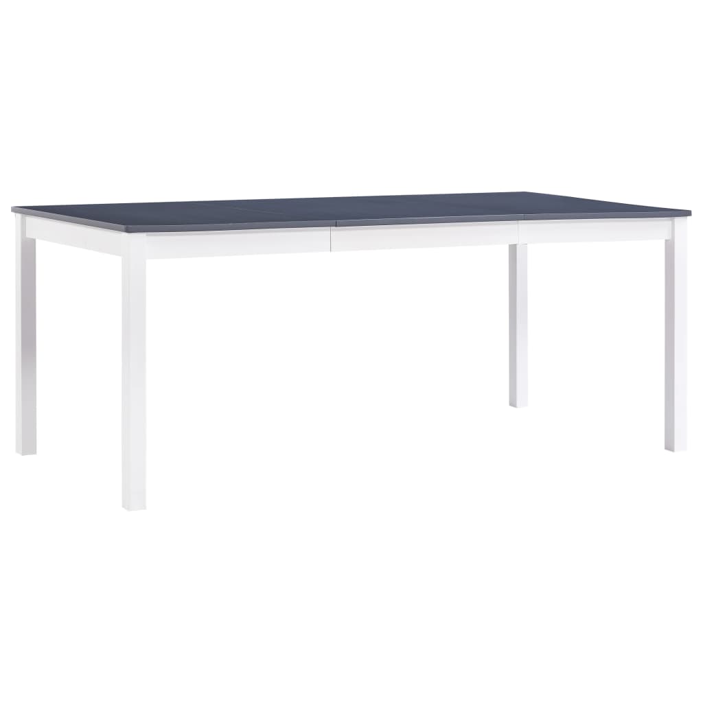 PETROMILA Jídelní stůl bílo-šedý 180 x 90 x 73 cm borové dřevo