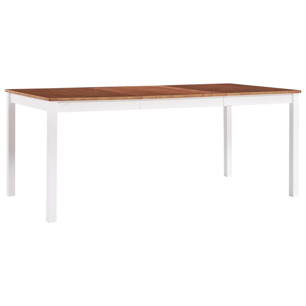 PETROMILA Jídelní stůl bílo-hnědý 180 x 90 x 73 cm borové dřevo