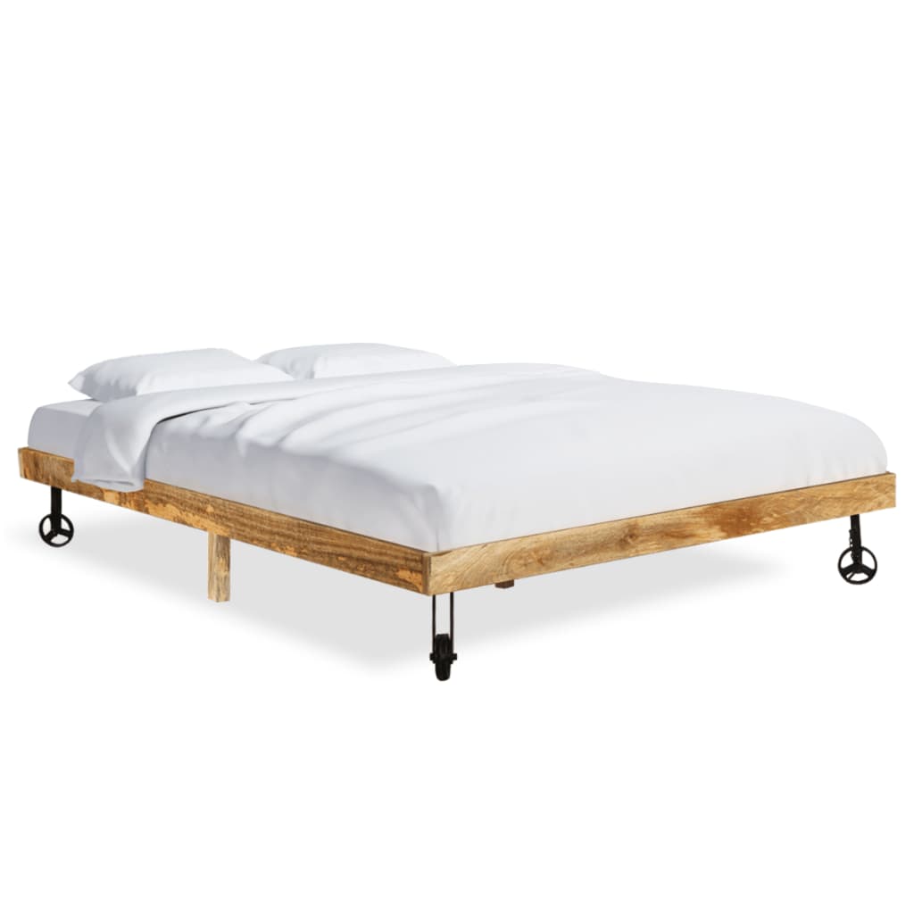 PETROMILA Rám postele masivní mangovníkové dřevo 200 x 200 cm