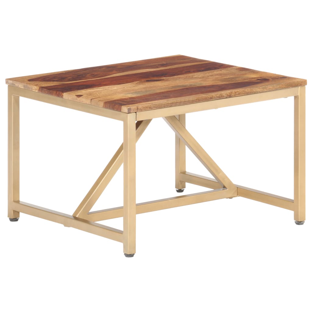 PETROMILA Odkládací stolek 60 x 60 x 40 cm masivní sheeshamové dřevo