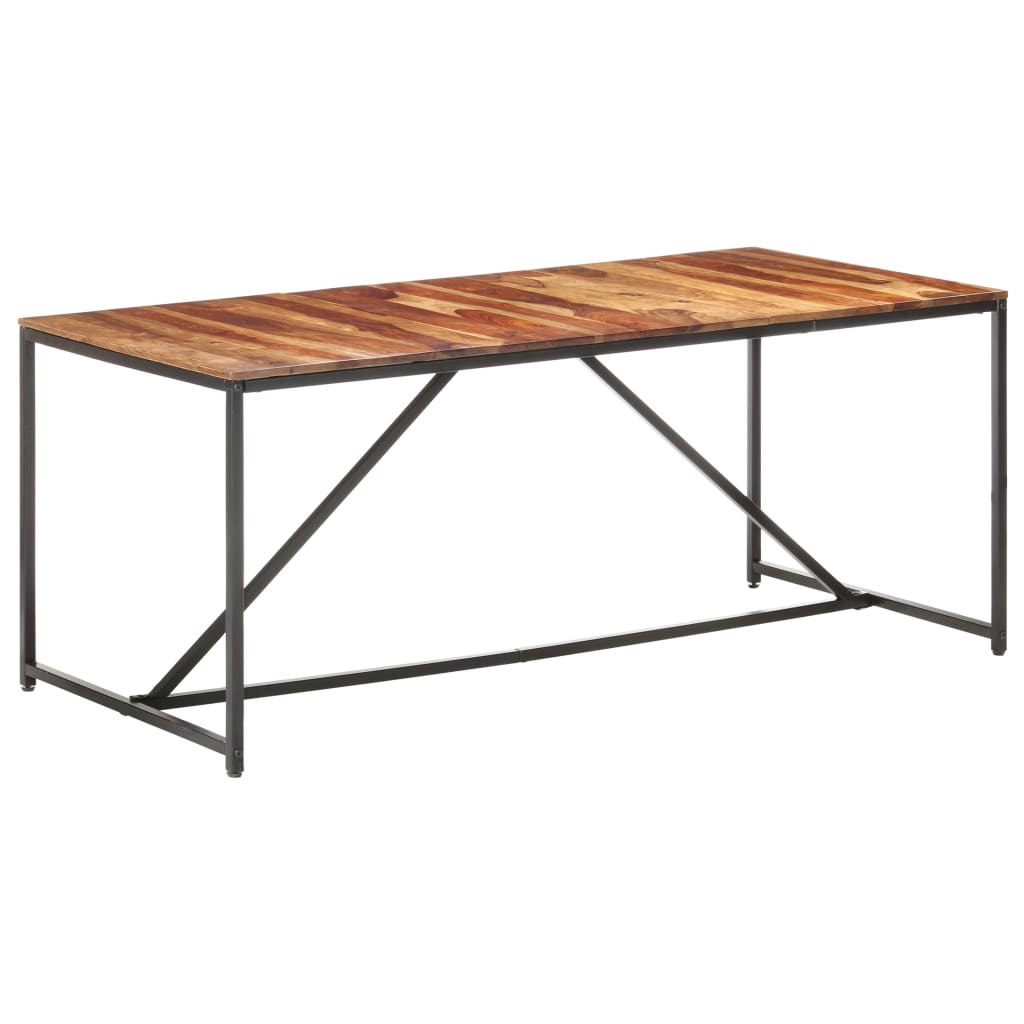 PETROMILA Jídelní stůl 180 x 90 x 76 cm masivní sheeshamové dřevo