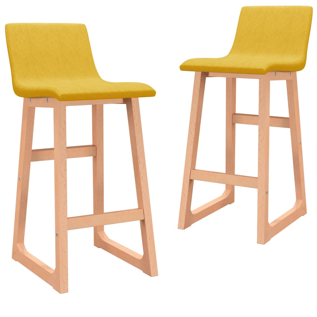 PETROMILA Barové židle 2 ks hořčicově žluté textil