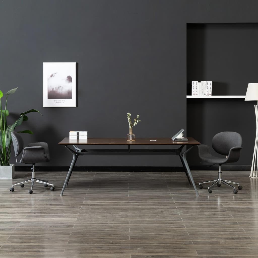 PETROMILA Otočné jídelní židle 2 ks šedé textil
